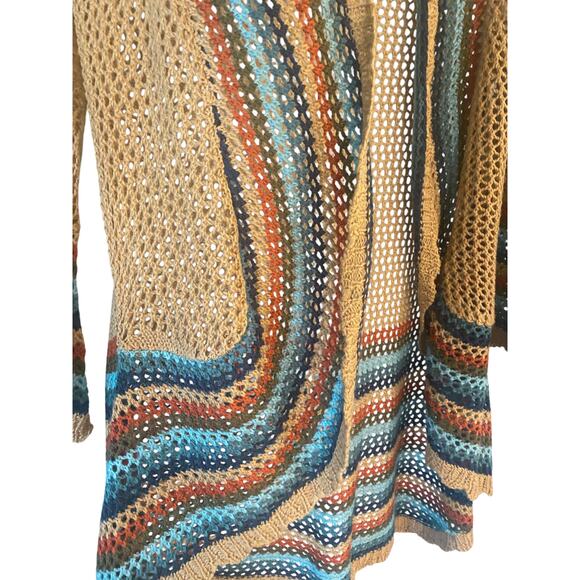 Almost Famous striped Cardigan Size Large - Picture 3 of 5